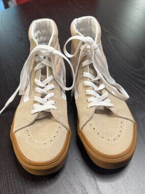 Like New Tan High Top Vans